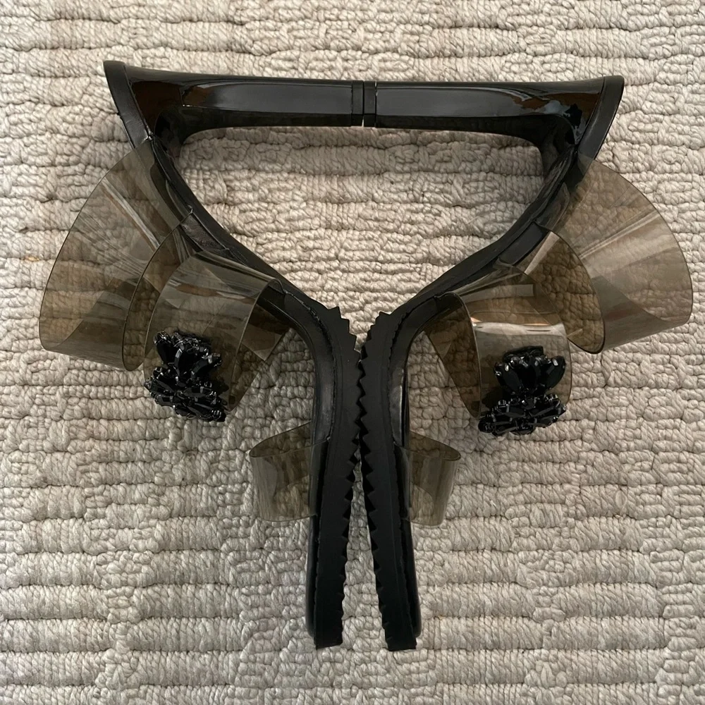 Karl Lagerfeld Black and Clear Heel, Size 10 - Picture 4 of 8